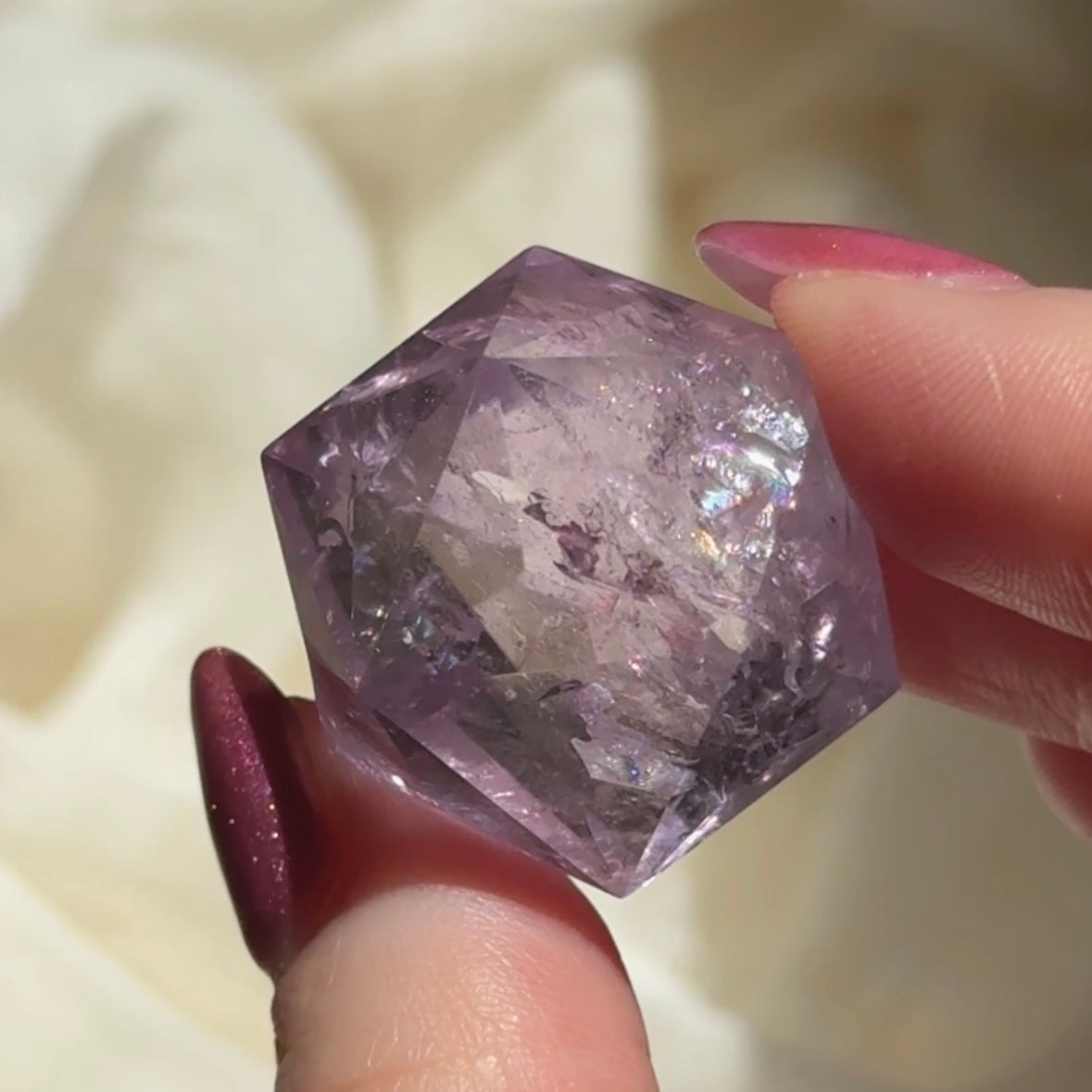 Ametrine 60-sided | Polyhedron | Light Color