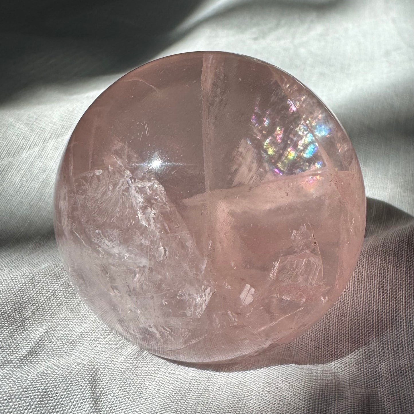 Brazilian Star Rose Quartz Sphere 47mm