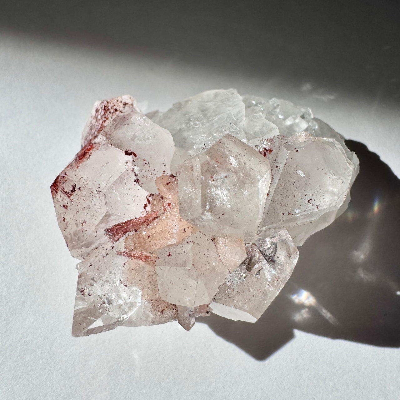 Diamond Apophyllite w/Hematite