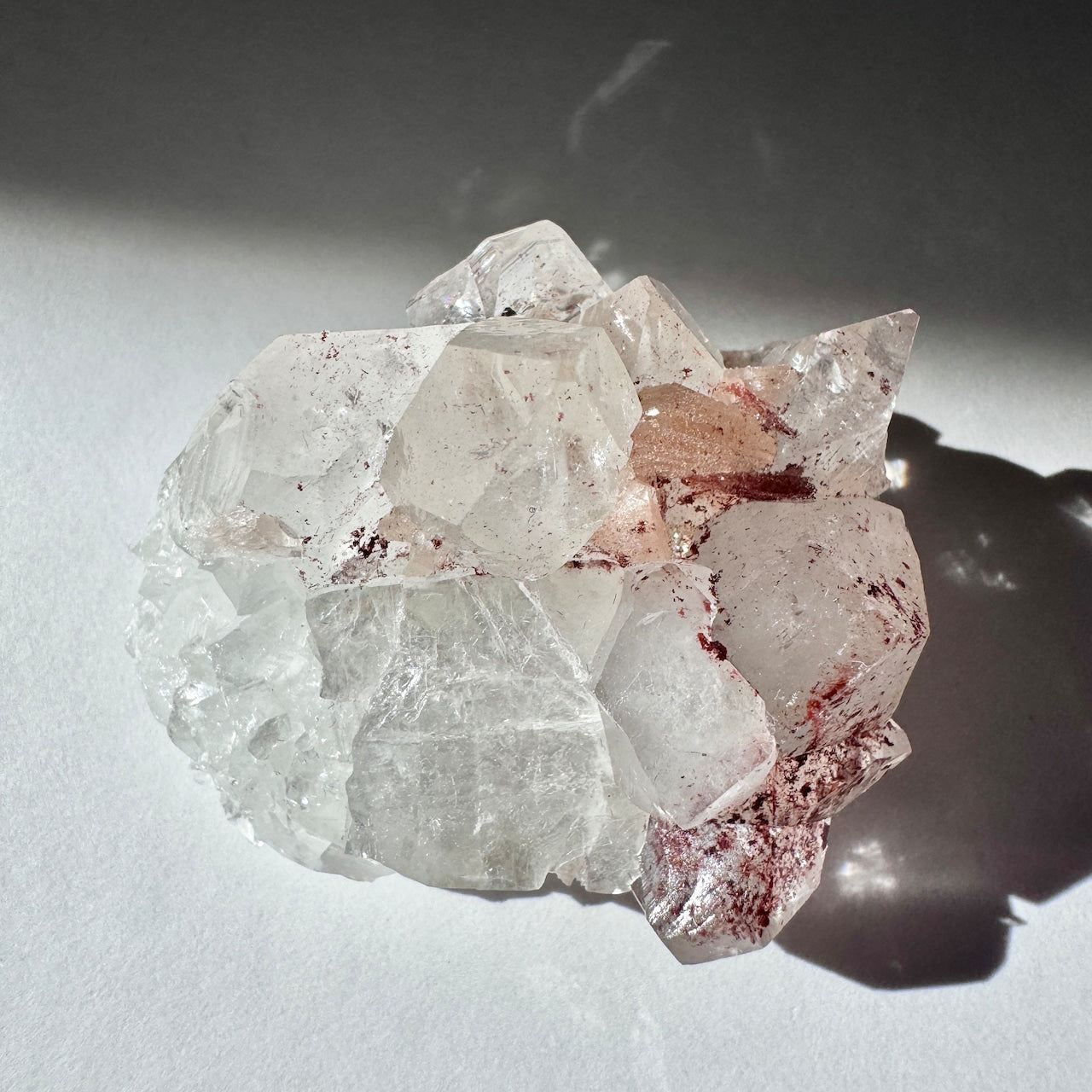 Diamond Apophyllite w/Hematite