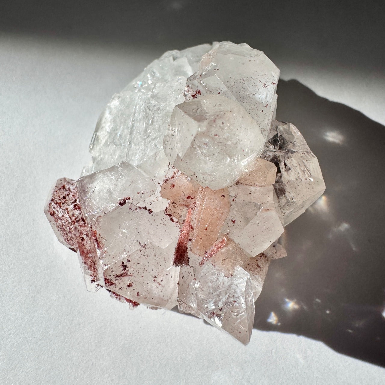 Diamond Apophyllite w/Hematite