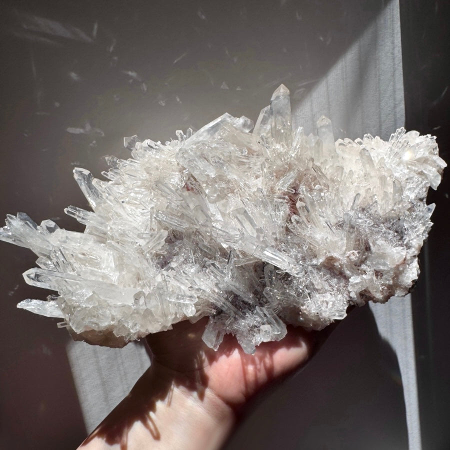 Blue Smoke Pink Lemurian Quartz F