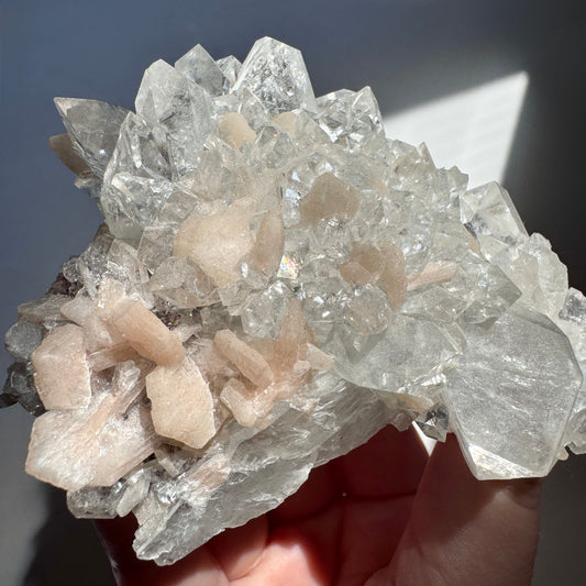 Diamond Apophyllite w/Hematite