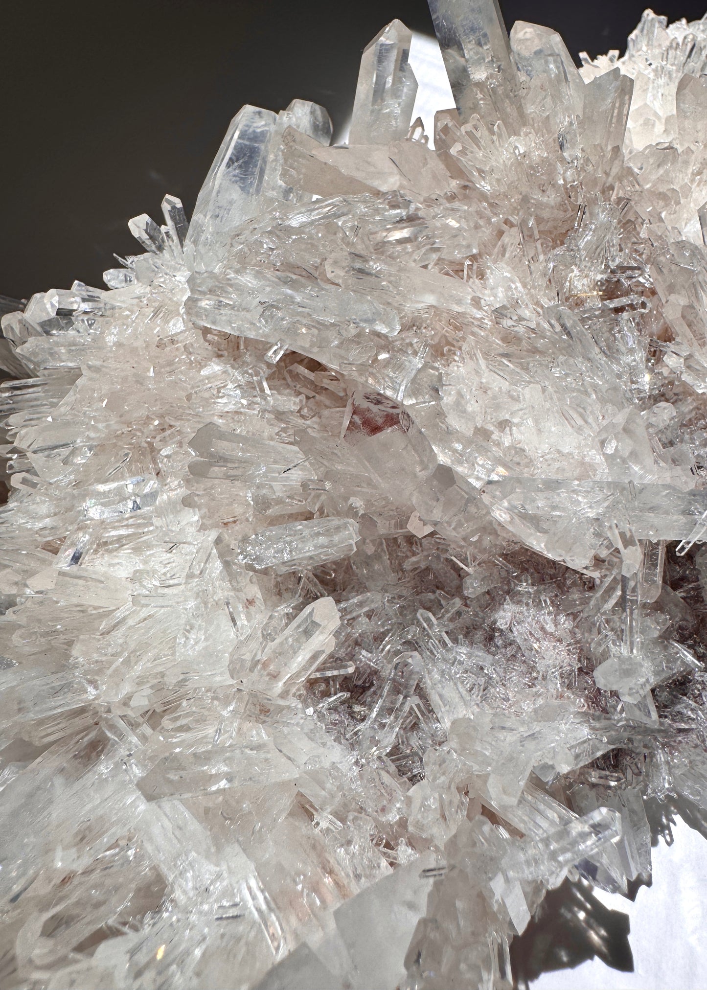 Blue Smoke Pink Lemurian Quartz F