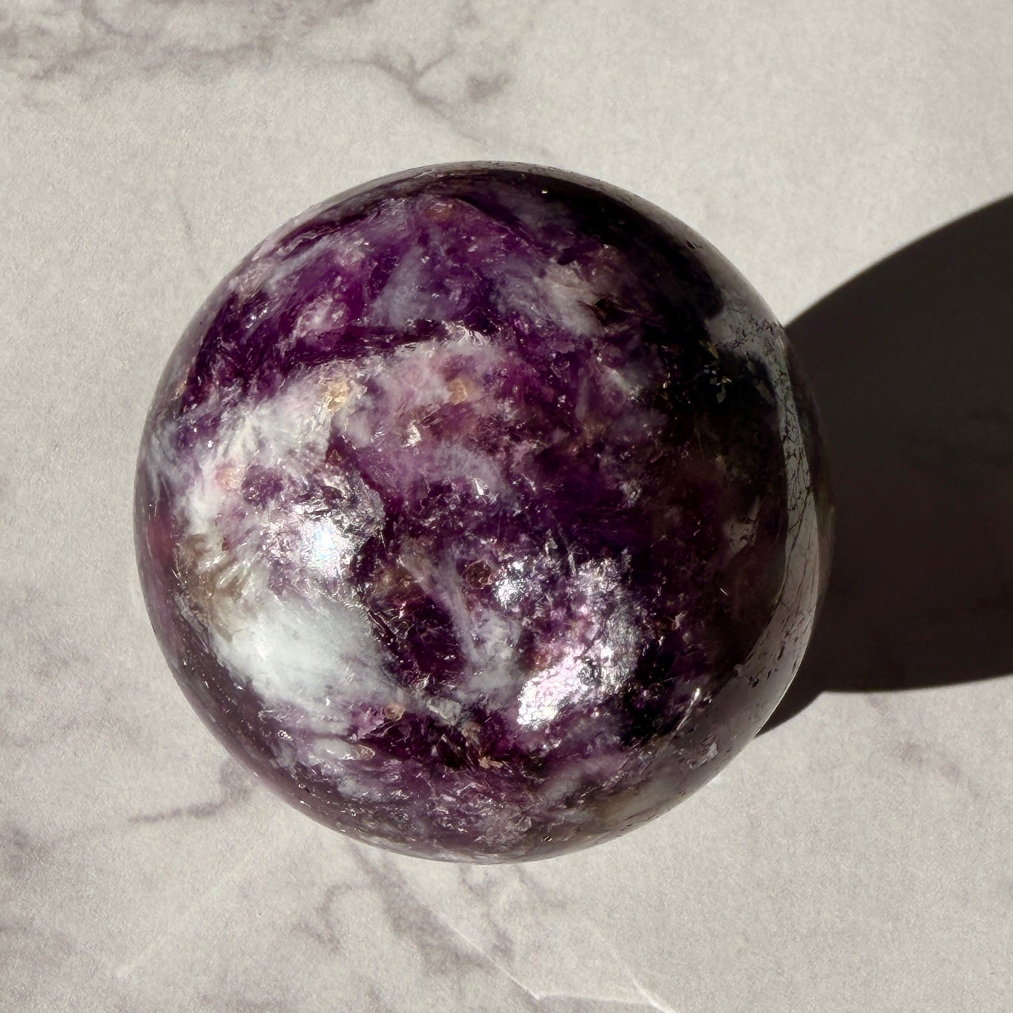 レピドライトwithピンクトルマリン・スフィア