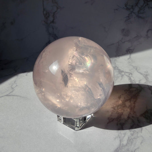 Fully Rainbow-Filled スターローズクォーツスフィア