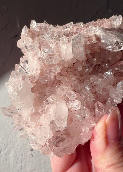 Rose pink Lemurian Quartz