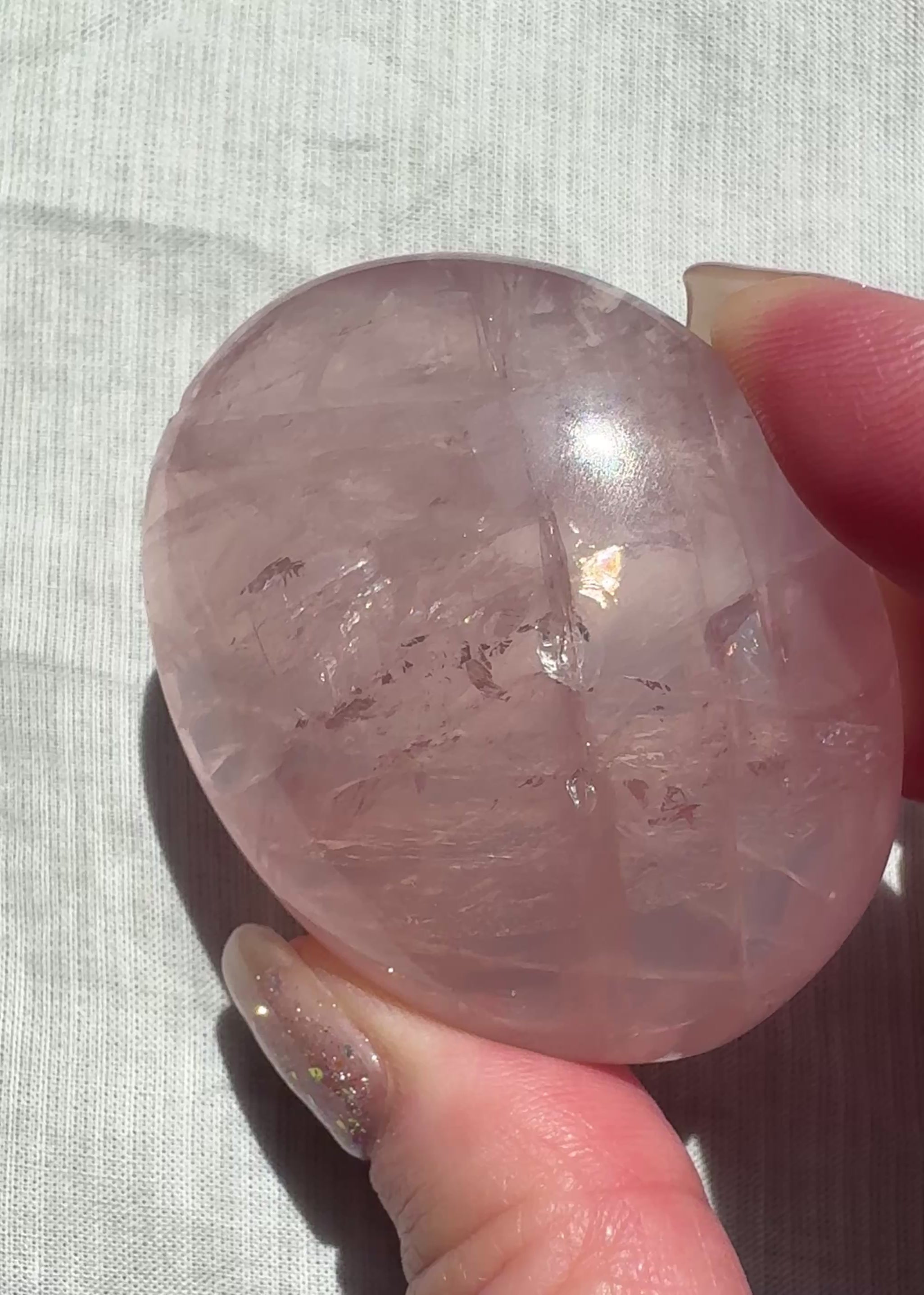 マダガスカル産　ローズクォーツ　パーム マダガスカル産ローズパーム – la lune rose