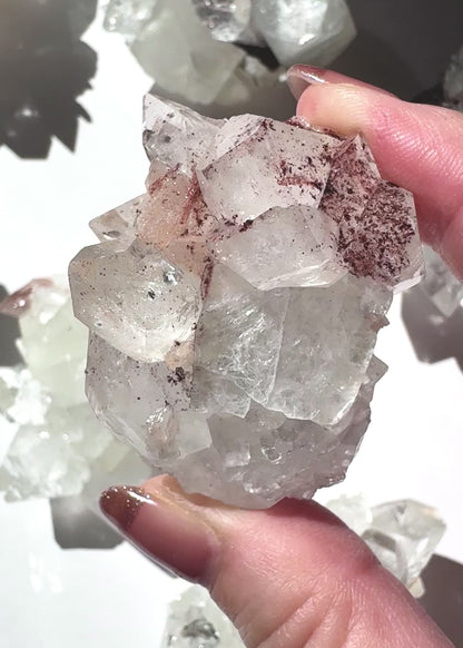 Diamond Apophyllite w/Hematite