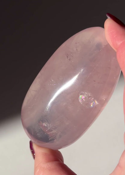 Star Rose Quartz Palm 16