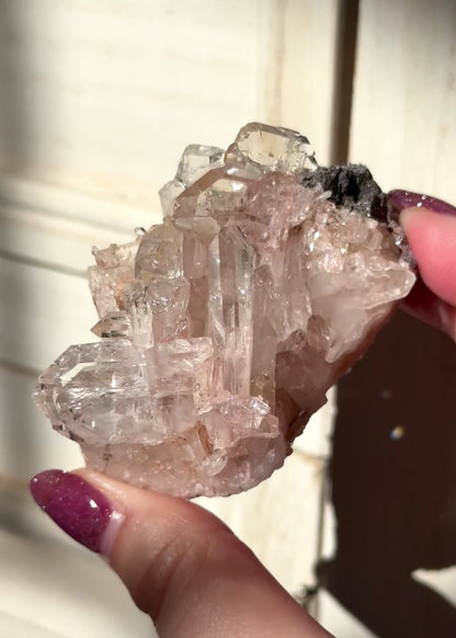Pink Lemurian Farden Quartz j